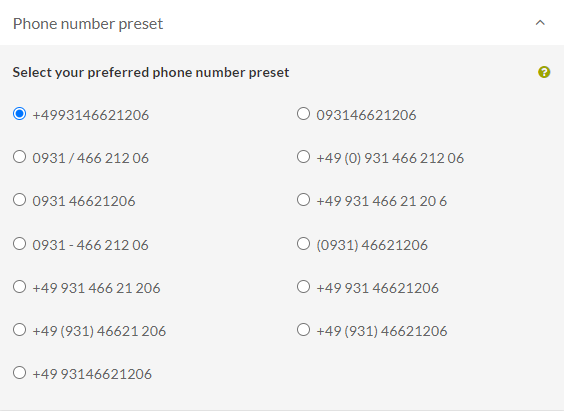 How To Set Up The Phone Number Format